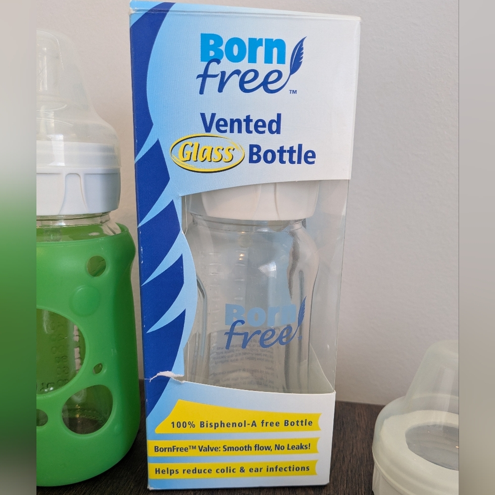 2️⃣ Born Free Vented GLASS bottles / Set - Picture 3 of 5